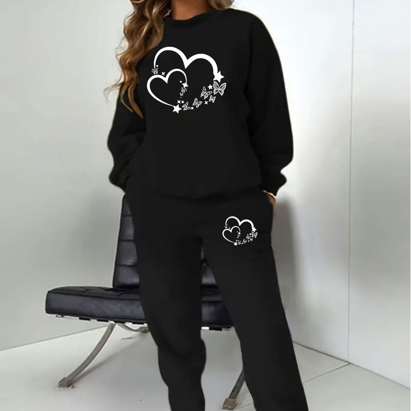 

Size And Sweatpants Set - , Polyester & , Fit, Loungewear Outfit