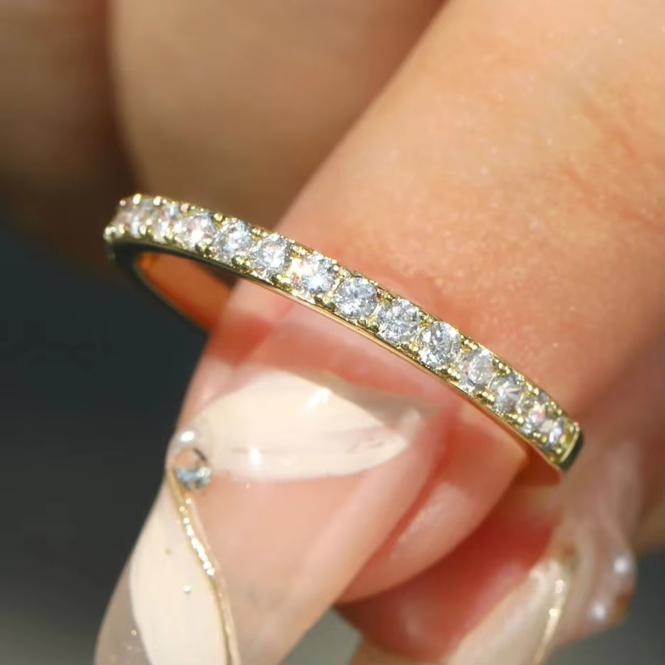 S925 Silver Moissanite Ring, Charming and Delicate