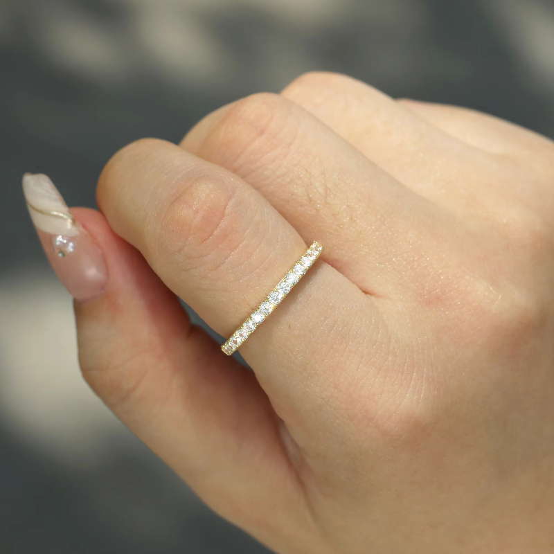 S925 Silver Moissanite Ring, Charming and Delicate