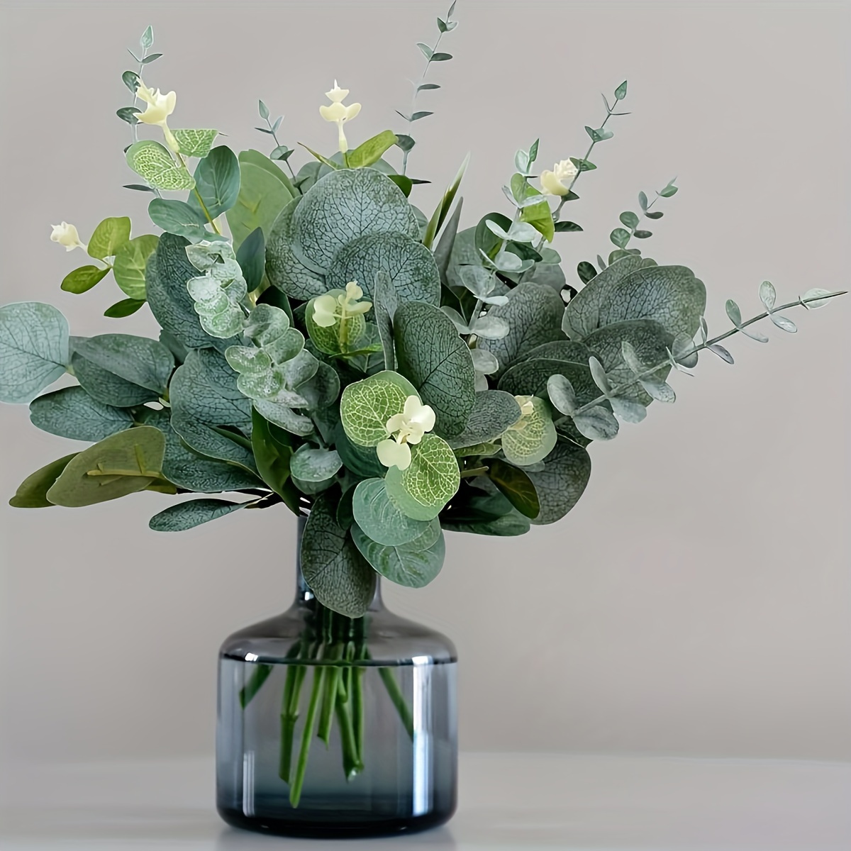 

30pcs/60pcs Artificial Eucalyptus Leaves Stems, Silvery Greenery, Plastic, For Wedding Floral Centerpiece, Home Decor, Suitable For Thanksgiving, Valentine's Day, Day