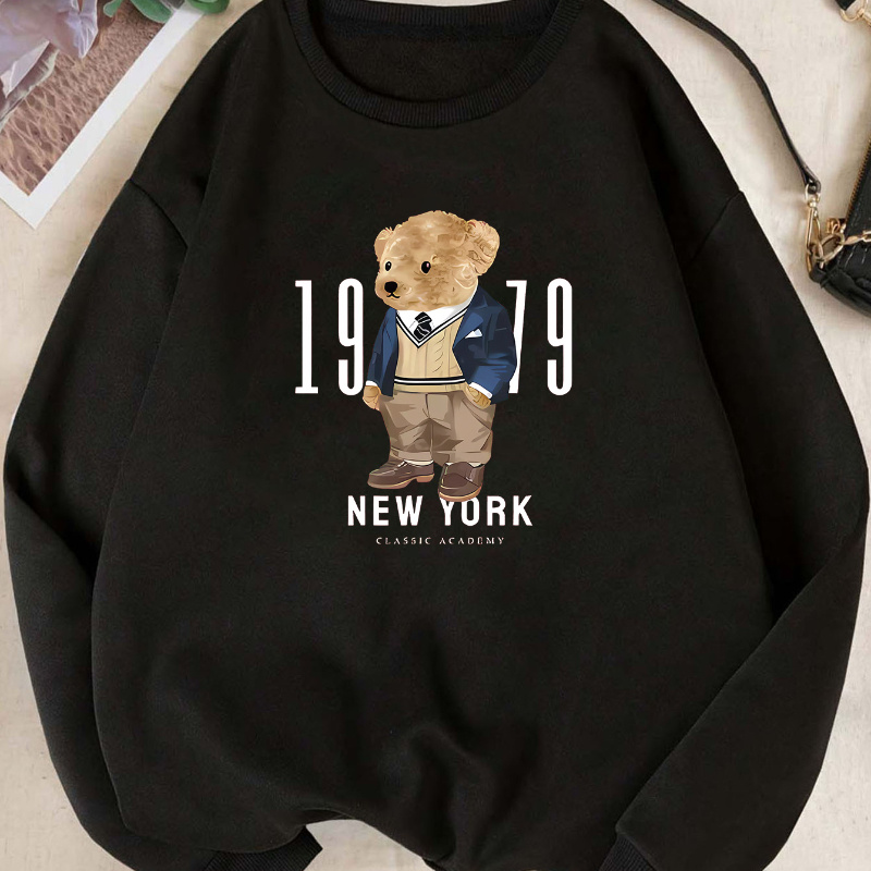 

Bear & 1979 Sweatshirt, Long Top For & , Women's Clothing