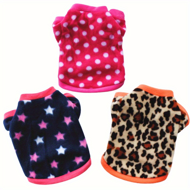 TEMU 3pcs Dog Hoodies Fleece Pullover For Small & Medium Breeds - 100% Polyester Soft Warm Pet Sweatshirt Outfits