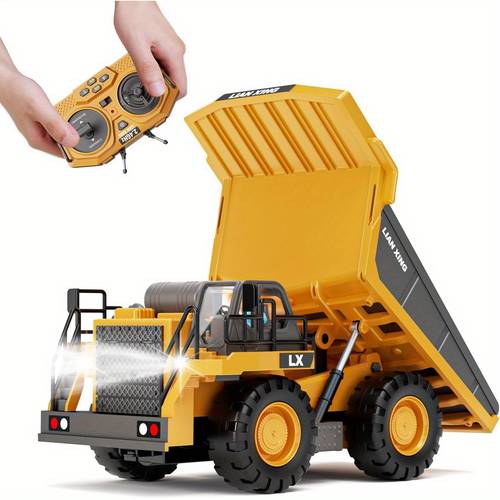 remote control dump truck toy 2 4ghz remote control truck toy with light 3 5 4 7 years old boy building toy christmas birthday gift