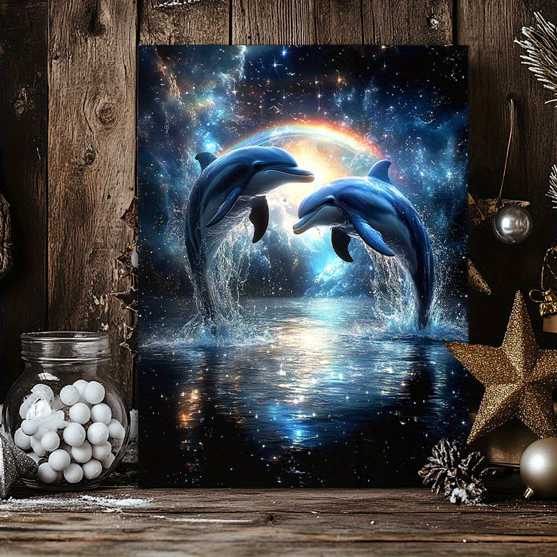 TEMU Vibrant 3 Ocean Canvas Art Print - Frameless 11.8x15.7" Wall Decor With & Water, Home, Office, Or Gift For , Indoor Artwork | Ocean Art |