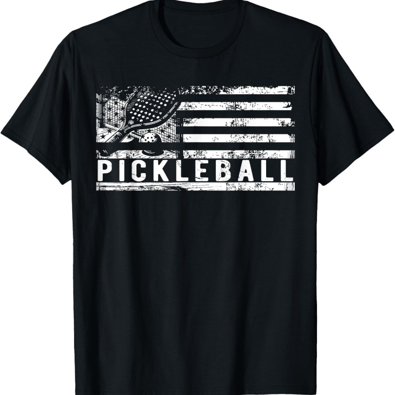 

Ewh Us Flag Pickleball American Pickleball Player T-shirt