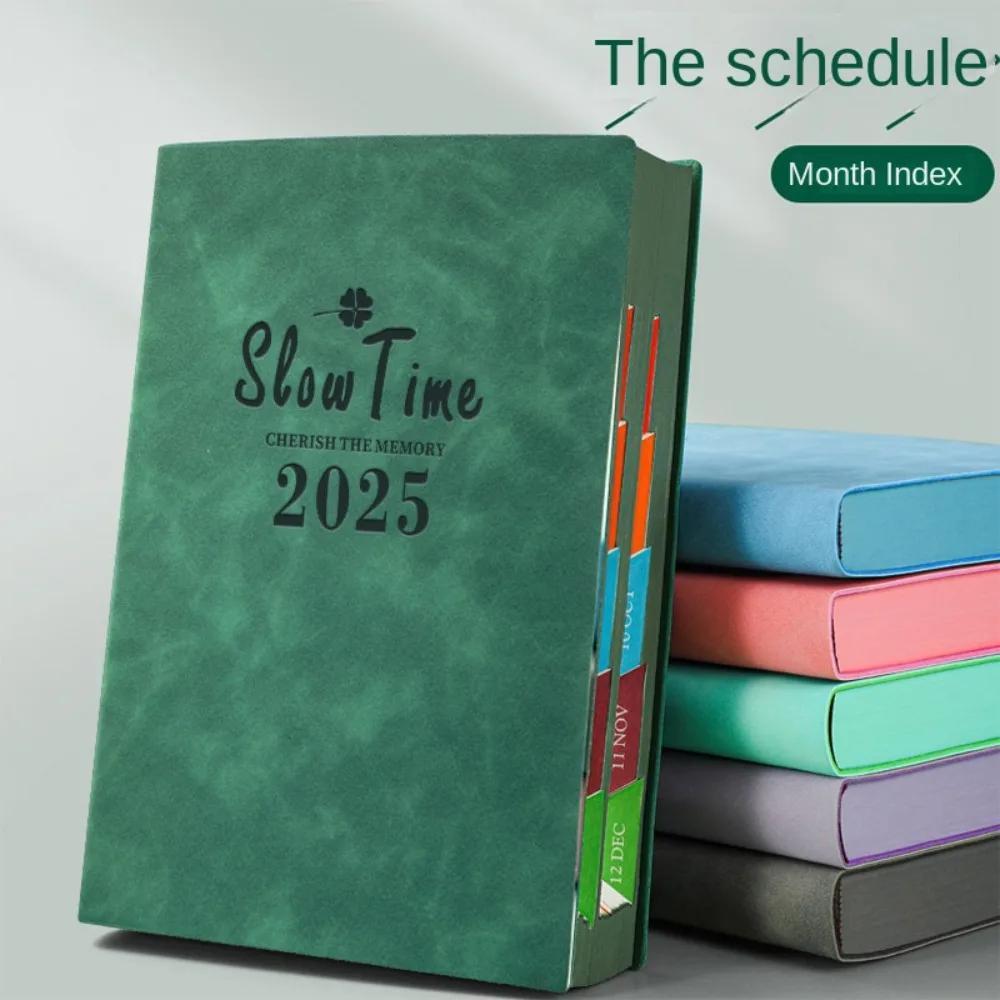 

[1pc 2025 Daily Planner] 1pc A5 2025 Slowtime Planner, English Language, 365-day Daily Organizer With Monthly Index, For Adults, Office And School Supplies, To 2025