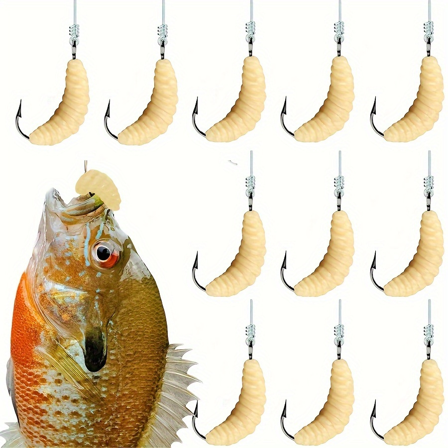 

20pcs Premium Rubber Worm Baits For Catfish & Sea Bass - Fishing Lures With Hooks, Ideal For Freshwater Angling, Fishing