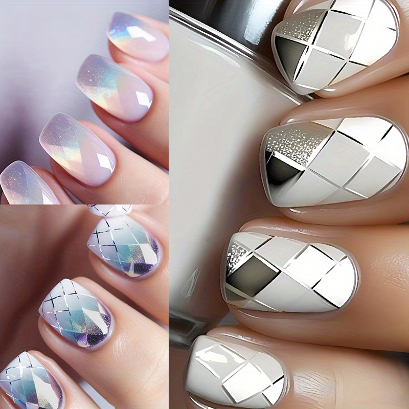 

(3 ) Silvery Diamond Fake Set - , Striped , Suitable For , Female , Suitable For Women