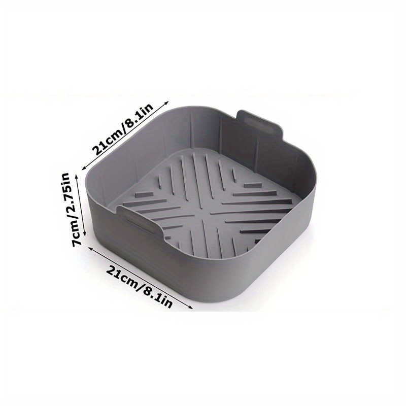 versatile silicone air fryer liner   non stick basket mat for healthy cooking details 1