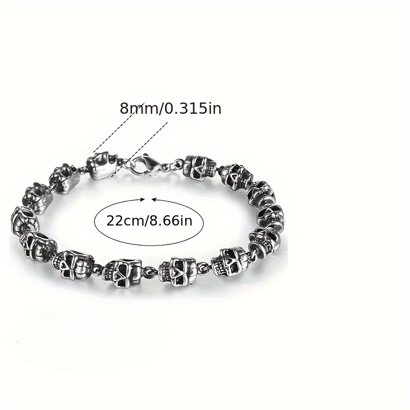 Skelett-Handarmband Mit 5 Fingerringen - Gruselig & Stylisch Für Halloween & Cosplay