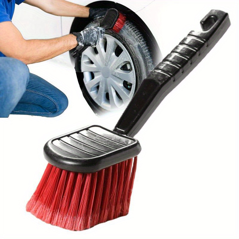 

Ergonomic Soft Bristle Wheel Cleaning Brush - , Non-slip Long Handle For Cars, Trucks, Rvs & More