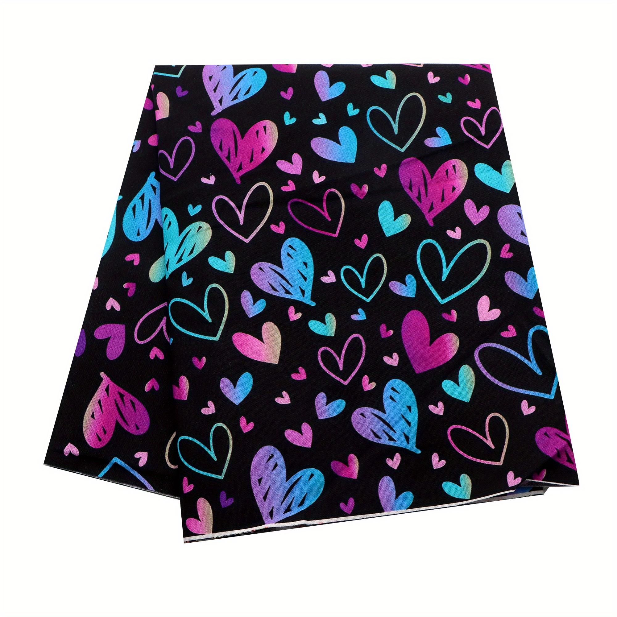 Image of 1pc Valentine's Day Series Heart Love Quilting Fabric-57x19.68inch(145x50cm) 100% Fabrics Diy Handmade Fabric For Craft(130gsm)