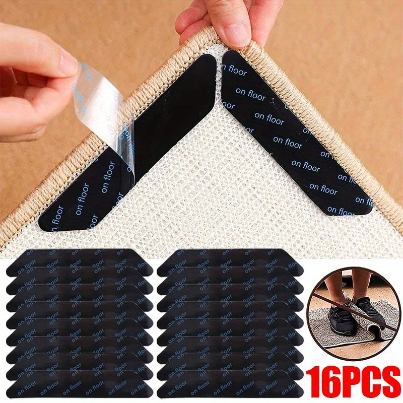 reusable silicone carpet gripper anti slip washable rug tape for secure floor   home   details 1