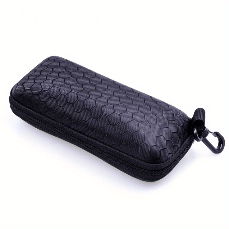 Image of Trendy Simple Honeycomb Glasses Case, Portable Fashion Glasses Storage Box, Durable Protective Container, Eyewear Accessories For Outdoor