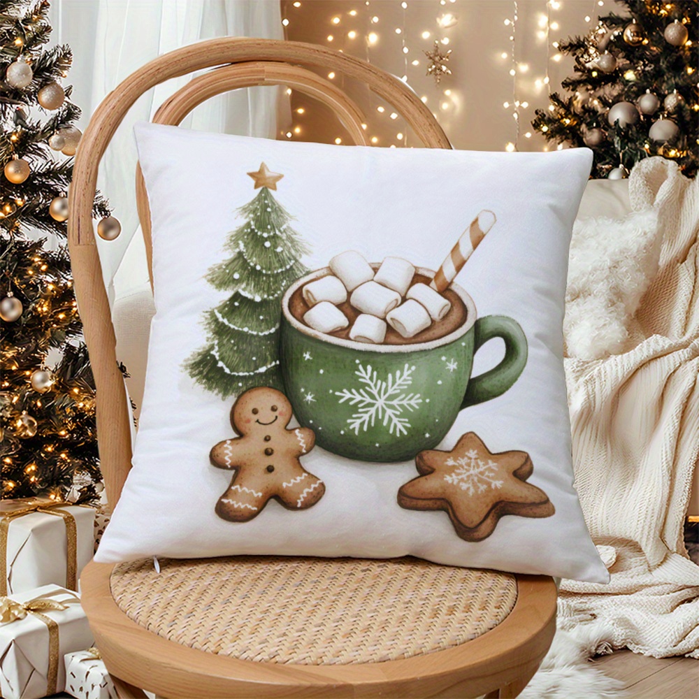 

Christmas & - , Zippered Cushion For Sofa, Bed, Car - Decor ( Not Included), For Christmas