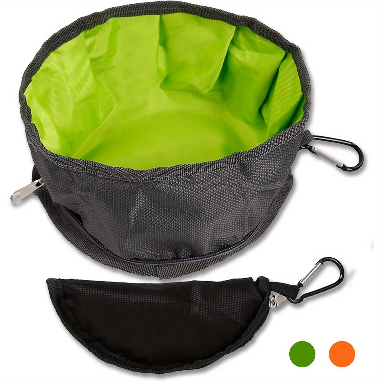 collapsible dog bowls portable and lightweight polyester foldable for food and water pet feeding mat for travel outdoor use details 1