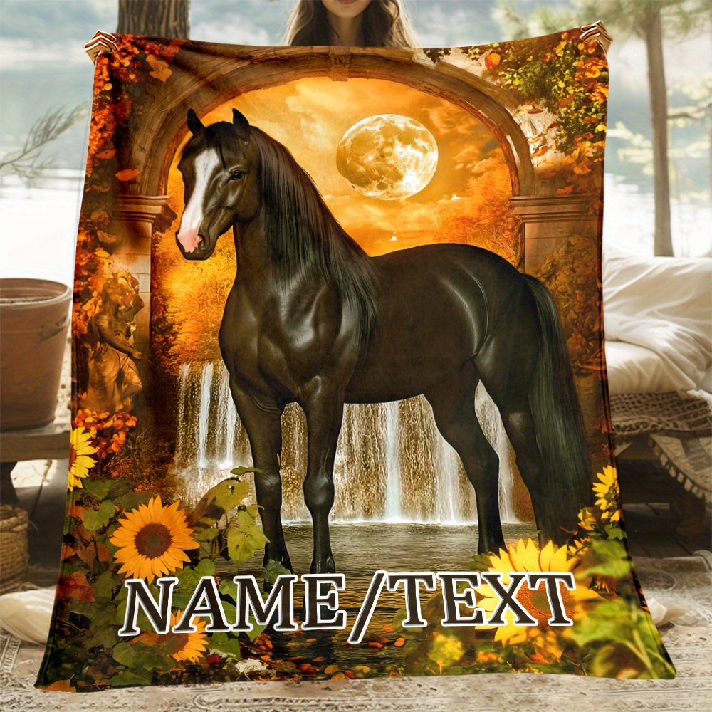 

Customizable 1pc Fleece Blanket , For Sofa, Bed, , , , And Bed - , And , For