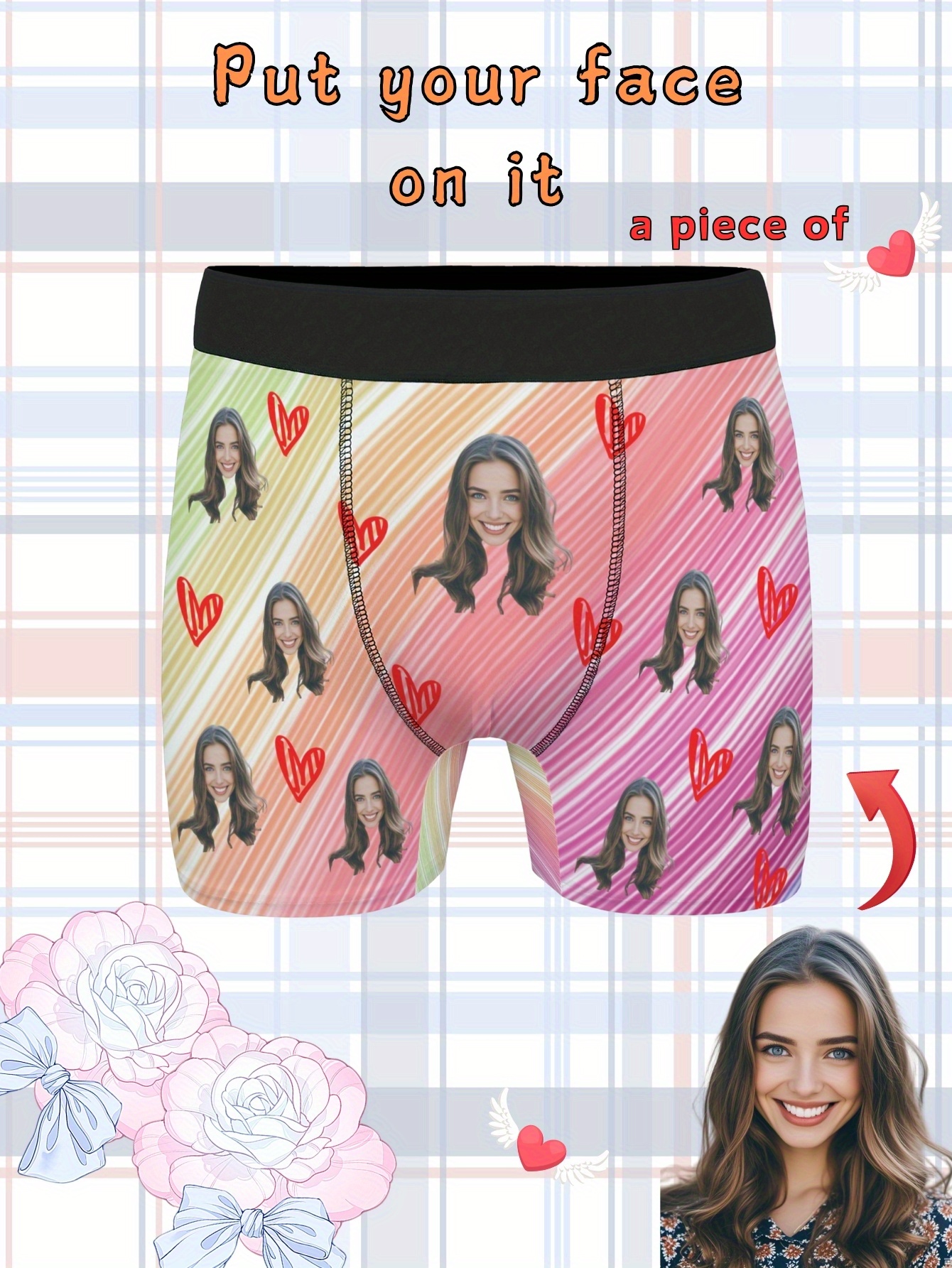 Mutandine Mutande Con Foto Personalizzata Con Faccia Stampata