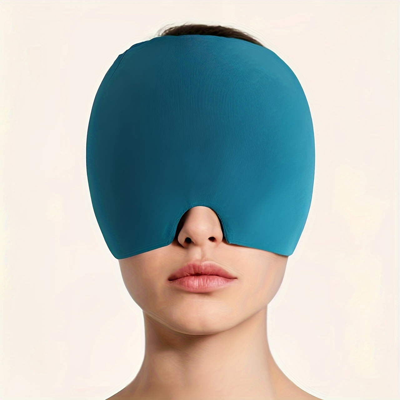 1pc Migraine Hat, Facial Cooling Gel Headband, Retractable Headgear, Cold Compress Hat, Facial Cooling Product, Suitable for Relaxation, Hangover, Fever, Fatigue, etc