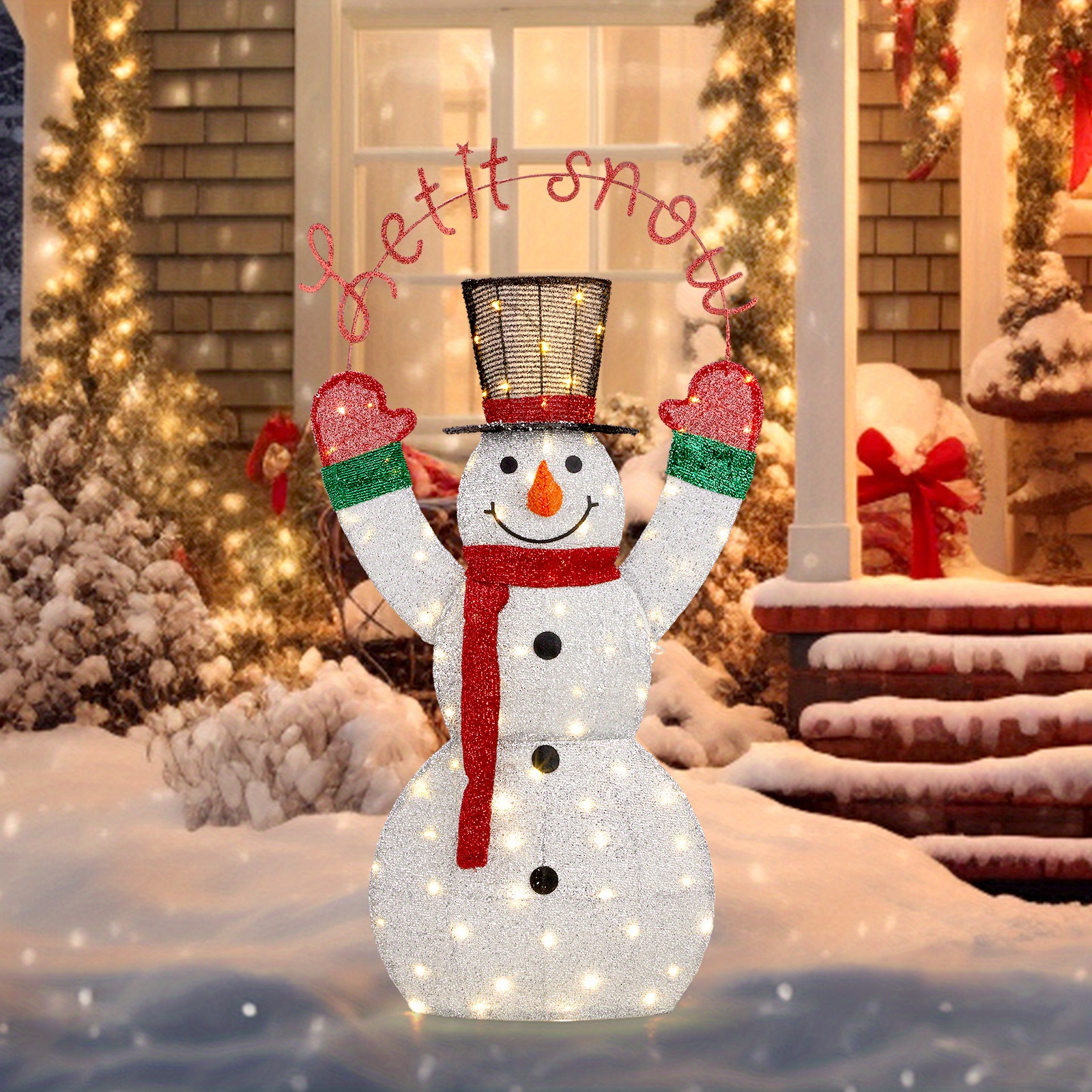 

4ft Led Lighted 2-d Snowman Christmas Snowman