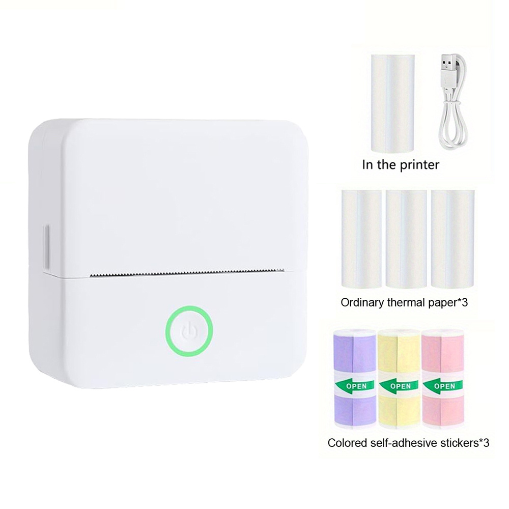 Portable Printer, Mini Pocket Wireless Thermal Printers, Inkless Printing Gift For Label Receipt Photo Notes Study Home Office