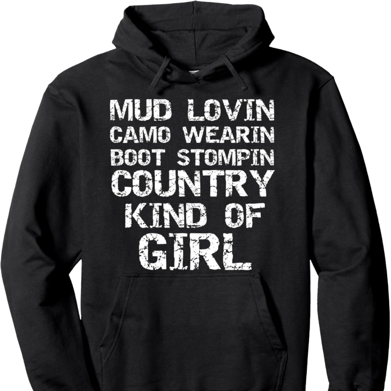 

Mud Camo Wearin Boot Stomping Country Pullover Hoodie - Soft & Cozy Fabric, Adjustable Drawstring Hoodies, Design - Ideal For And