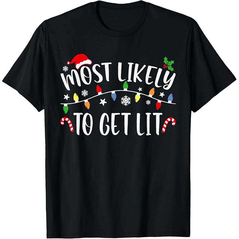 

To Get Lit Christmas T-