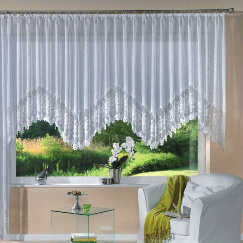 TEMU Transparent Lace Curtains Balcony Bedroom Curtains European Curtains