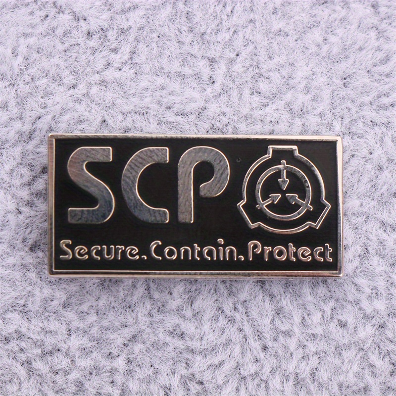 

1pc/2pcs Scp Letter Brooch, Novelty Badge To Charm And Temperament, Perfect Accessory Gift Holidays