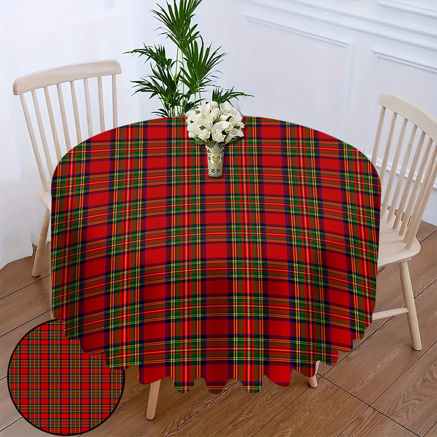 

Round Polyester Tablecloth - , Graphic Pattern, - For , , And Dining Table Decor -