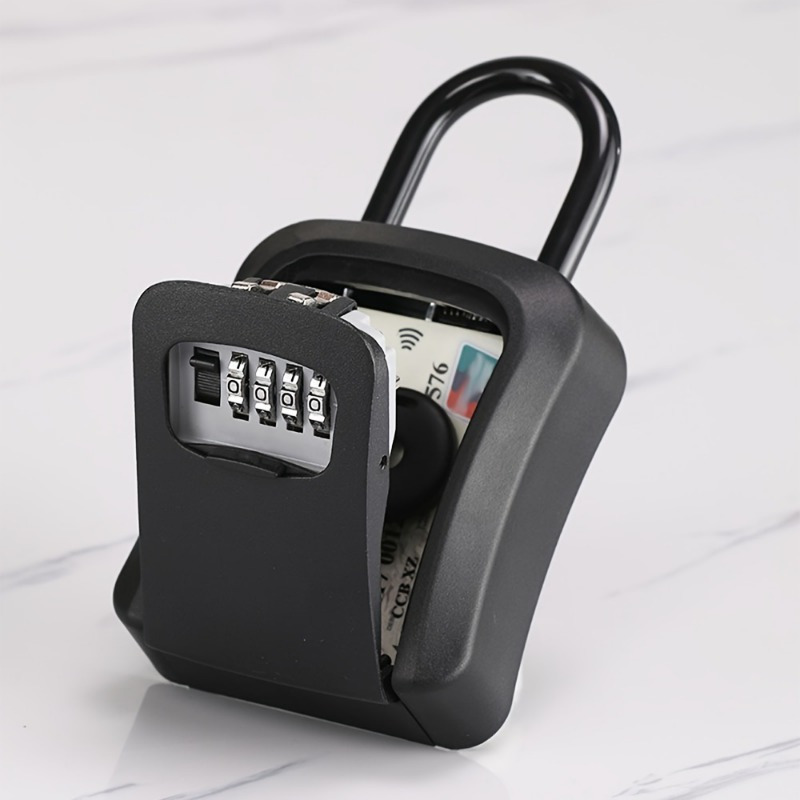 

4- Combination Key Box - Heavy , - Portable Safe Resettable , And Removable - For , Spare Storage