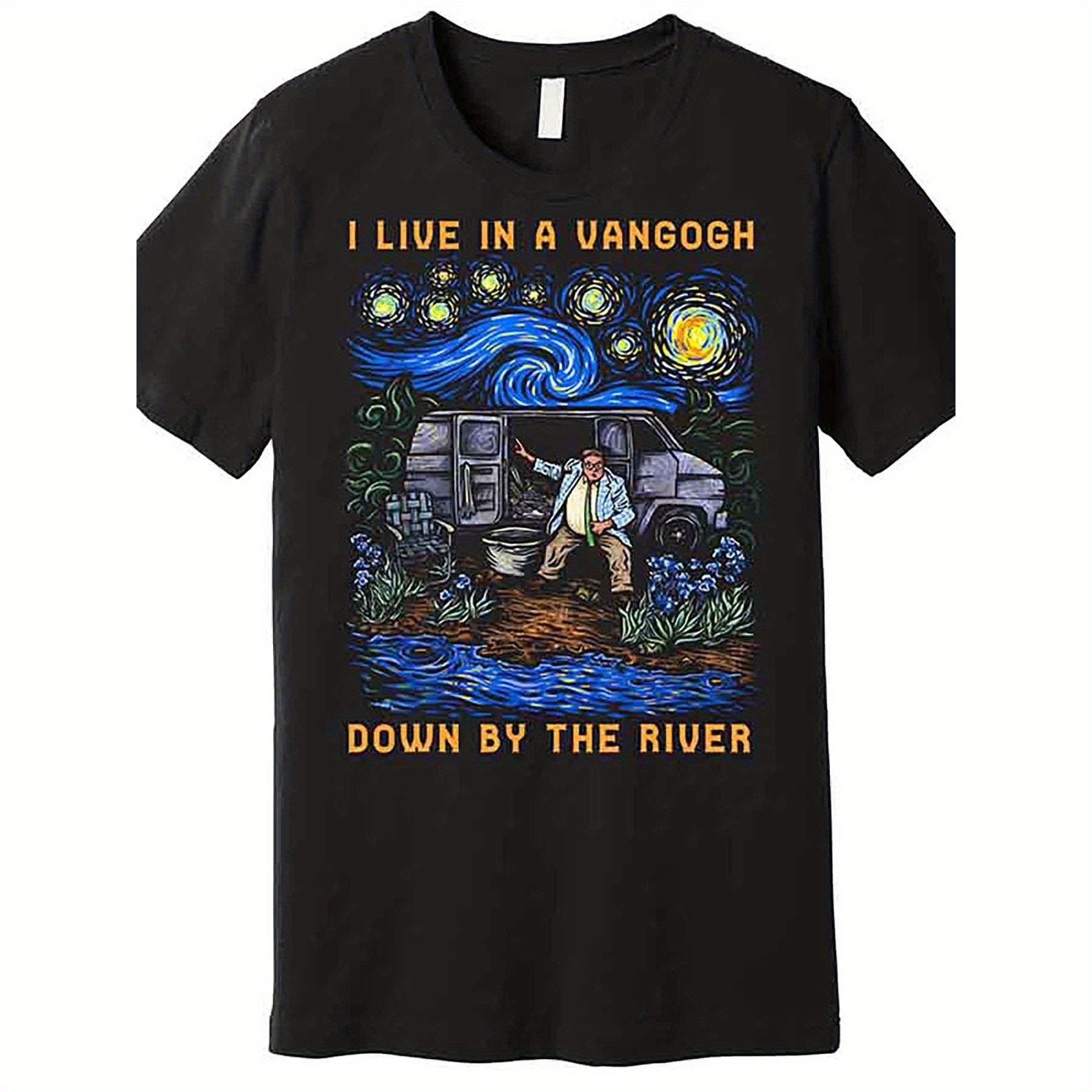 

I Live In A Van By The Van, A T-, Printed T- ,