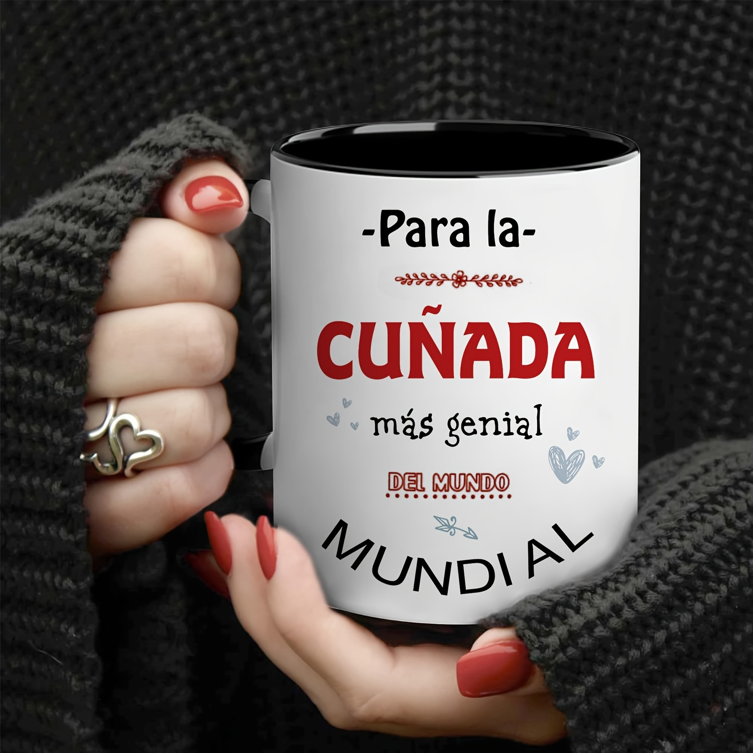 

Chic 11.1oz Spanish-inspired Ceramic Mug - Perfect Gift For , Ideal For Outdoor Camping, Picnics & Travel, & Microwave Safe