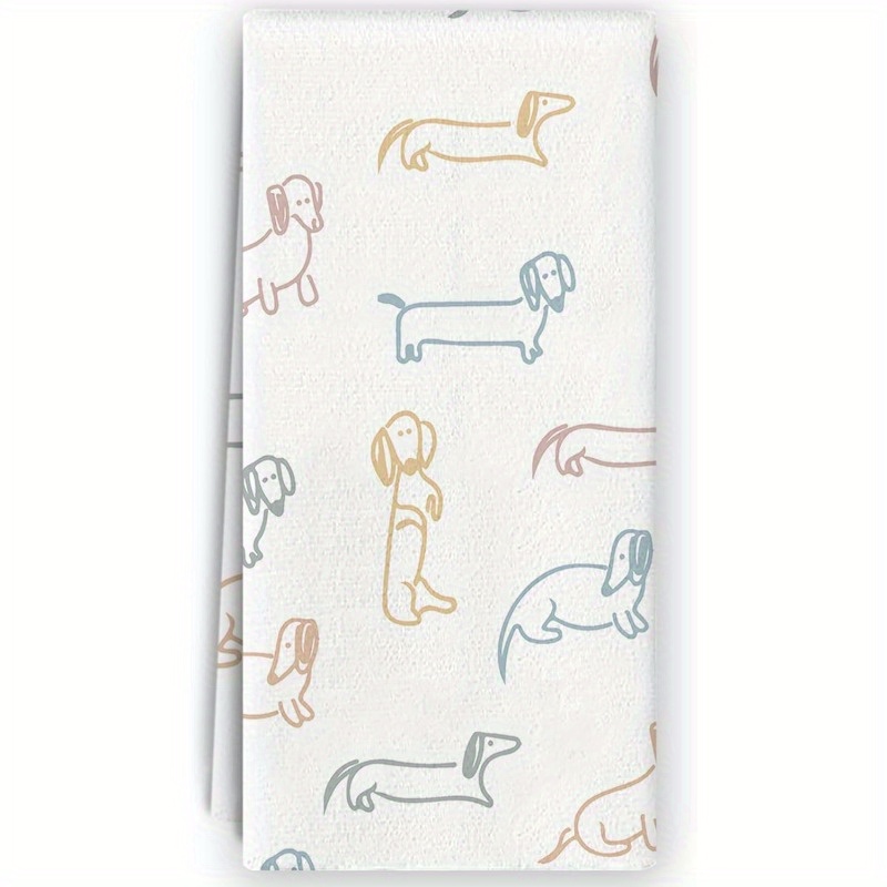 

1pc 18*26inch Kitchen Towel - Dachshund Kitchen Towel, Dachshund Dish Towel, Dachshund Women Gift, Dachshund Kitchen Decor, Dog Mom Gift