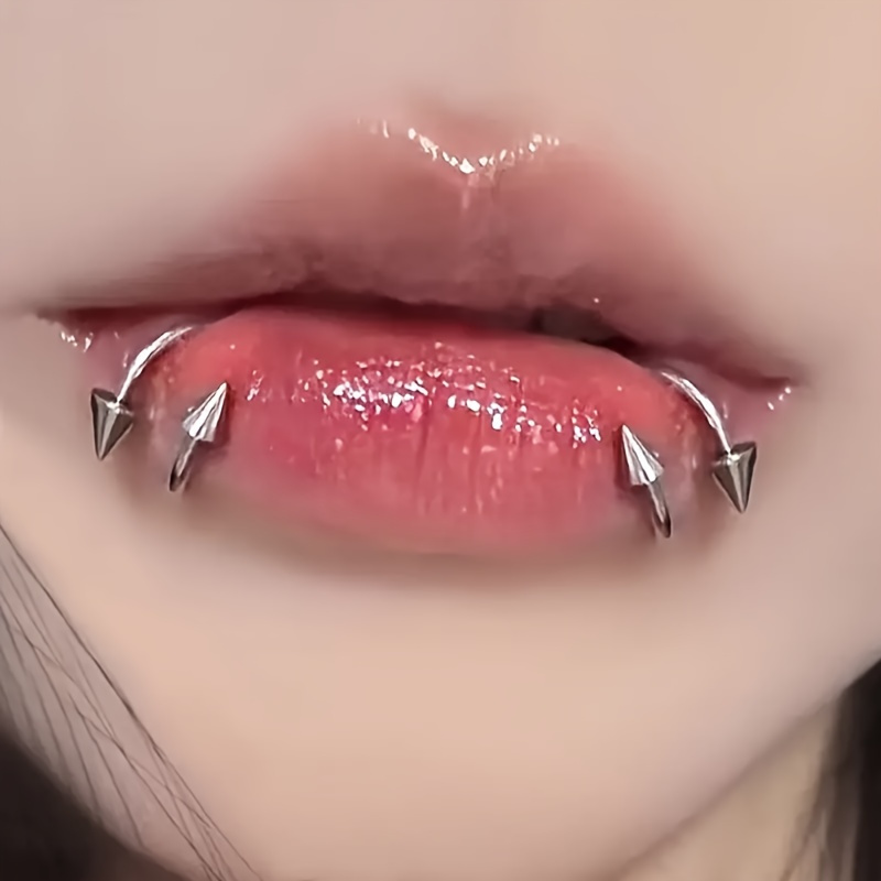 

2 Lip Steel Lip Piercings Personality Accessories Set