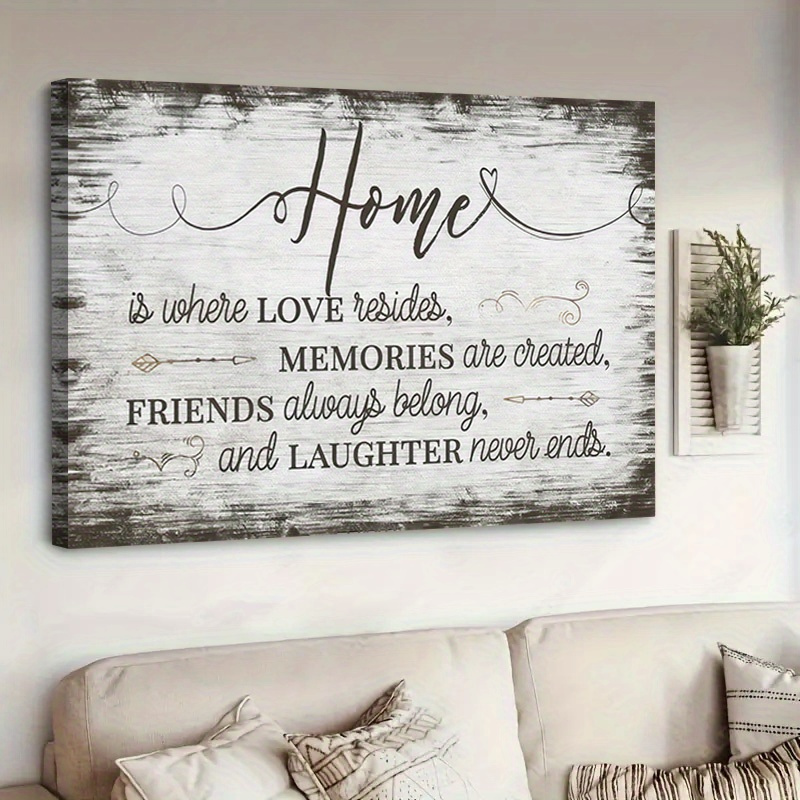 

Wooden Framed1 Piece Farmhouse Wall Artist Is A Place Of Prints Farmhouse Poster Rustic Wall Decoration Housewarming Gift Farmhouse Picture For Home Decoration