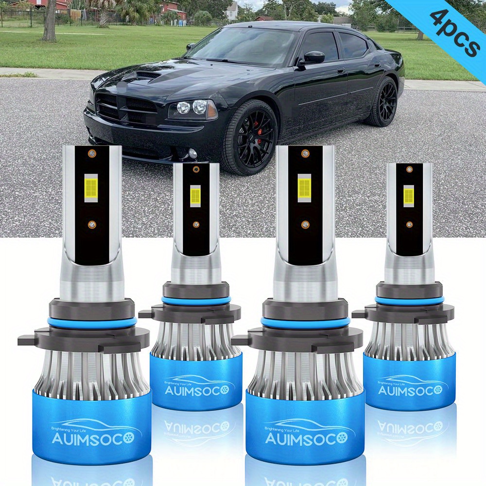 

For Dodge For 2009 2010 2011 2012 2013 2014 2015 2016 2017 2018 2019 Led Headlight Bulbs Kit 9005 + 9006 Low , Super 100%