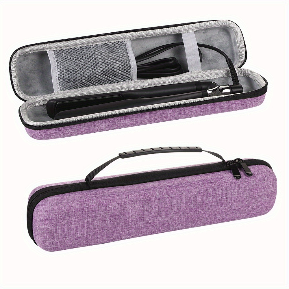 TEMU Travel-friendly Hair Styling Tool Organizer - Durable Eva Material, Dustproof Storage Case For Hair Dryers & Curling Irons