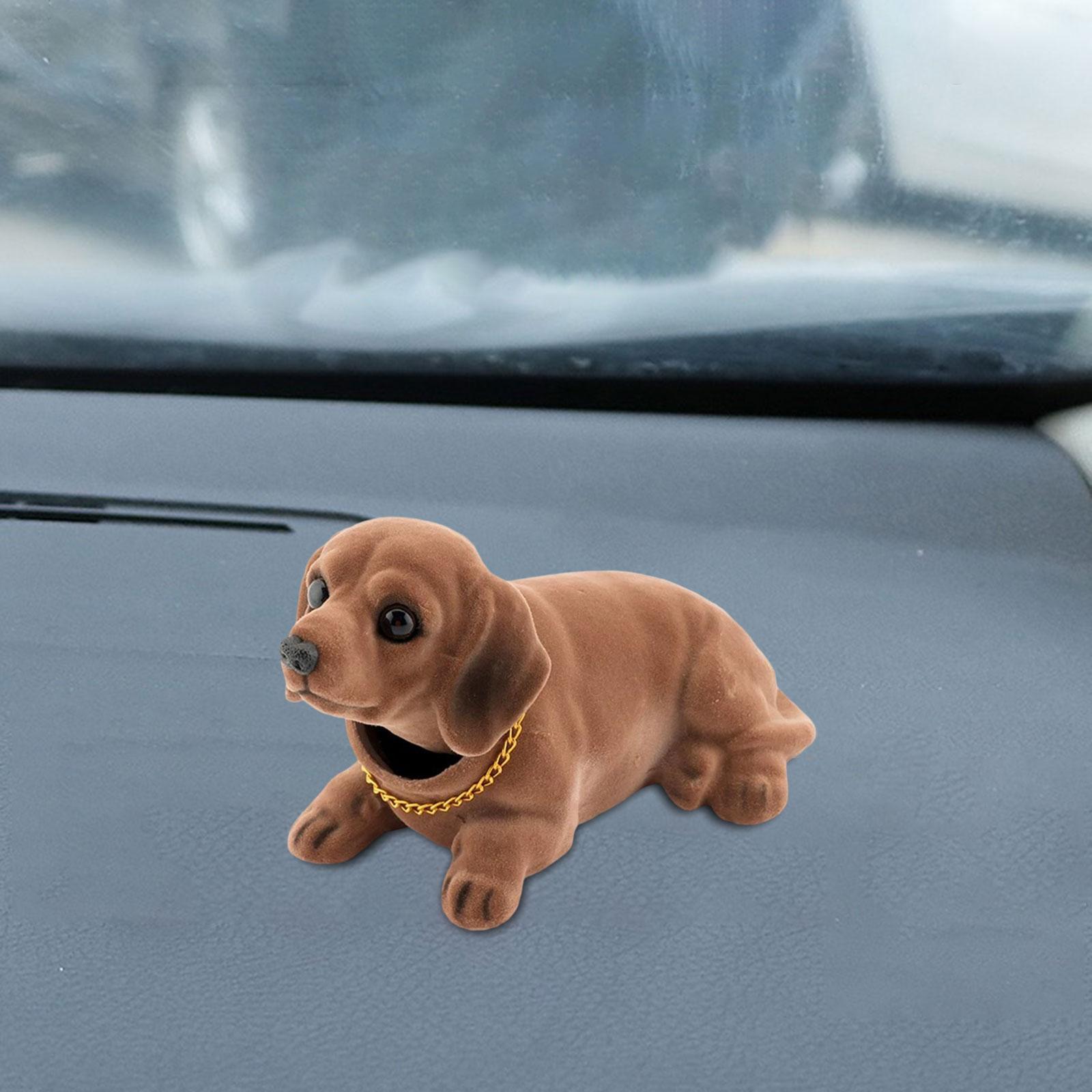 

[ Build] Shaking Head Dachshund Car Ornament - Cute Brown Resin Dog Decor With , Adorable Auto Interior Accessory For Dashboard Or Tabletop, Perfect Gift For Dog Lovers