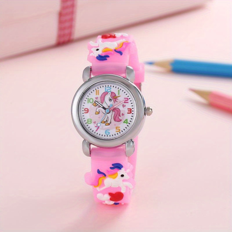 TEMU Cartoon Unicorn Student And Children's Watch Quartz Watch Electronic Watch
