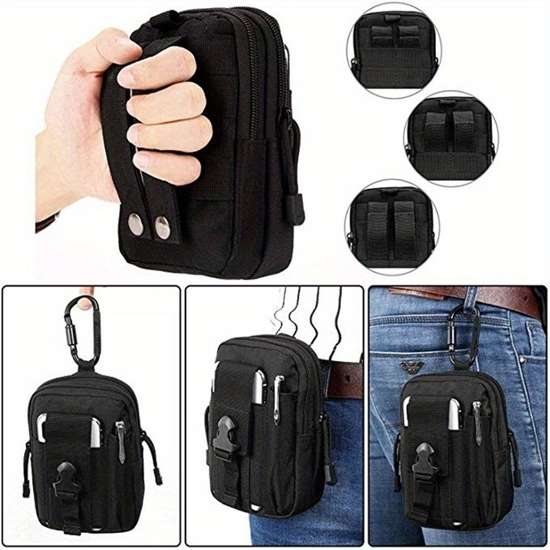 1pc Unisex Tactical Slim Belt Bag Waist Travel Bag For Outdoor Sports