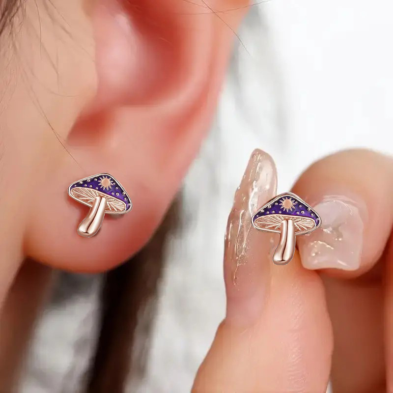 

Vintage Mushroom Earrings, Fashion Alloy , Starry River , For , Suitable For Teens And Adults