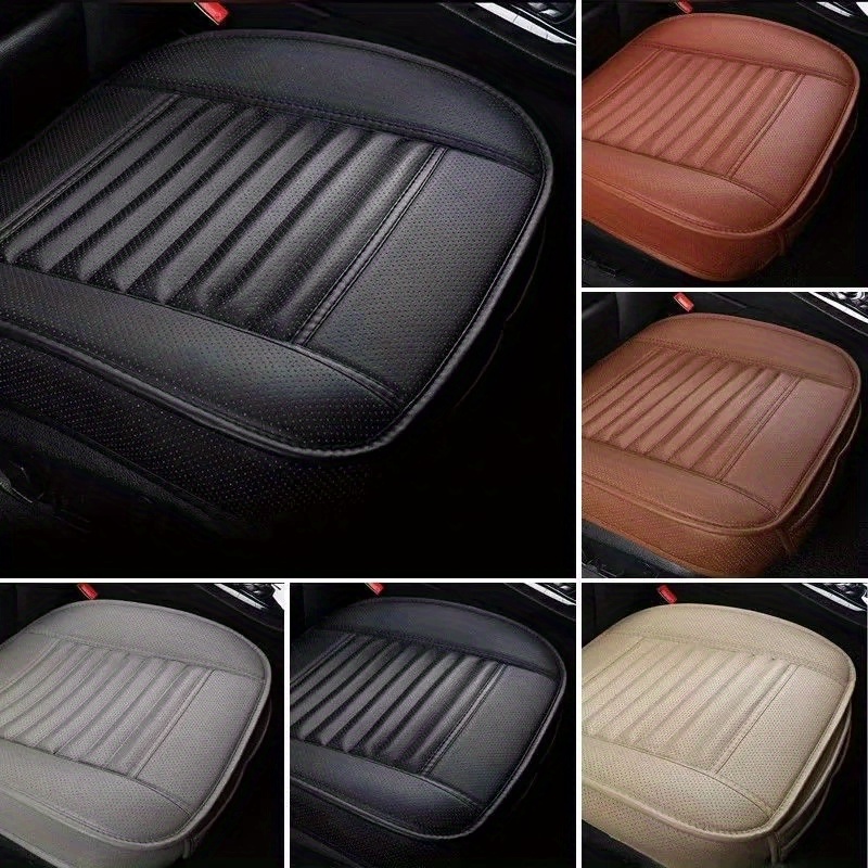 

Breathable Leather Car Seat Cover - Fit, Anti-slip Front Seat Cushion Pad For All