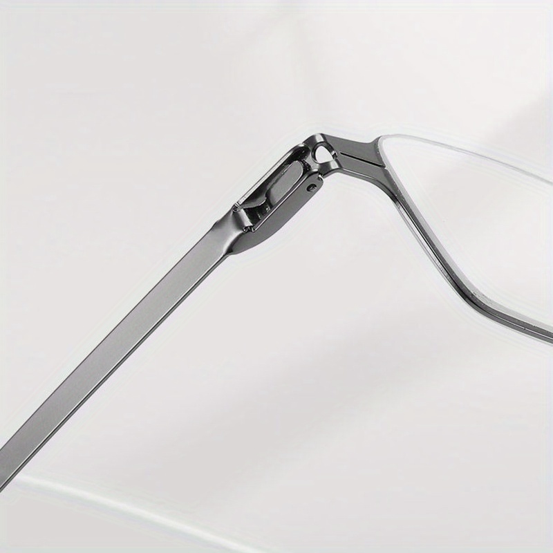 1 portable folding reading glasses iron alloy frame   with protective case with strength for men women for computer use travel christmas gifts Product details 9