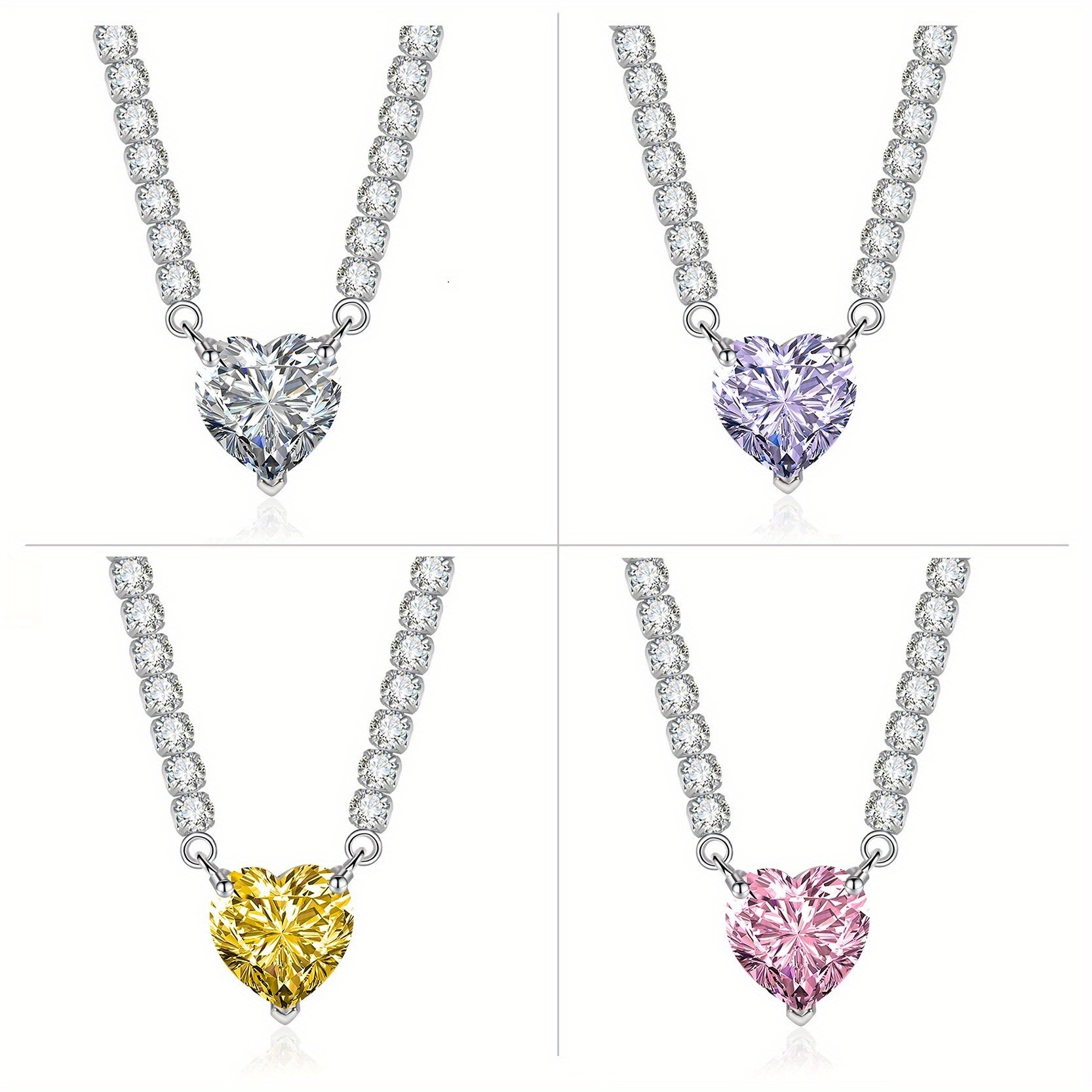 

5carats Moissanite Pendant Necklace For Women, 40cm , 11*11mm -shaped D Vvs1, / / / Purple Pendant, Jewelry For Women Men , Valentines