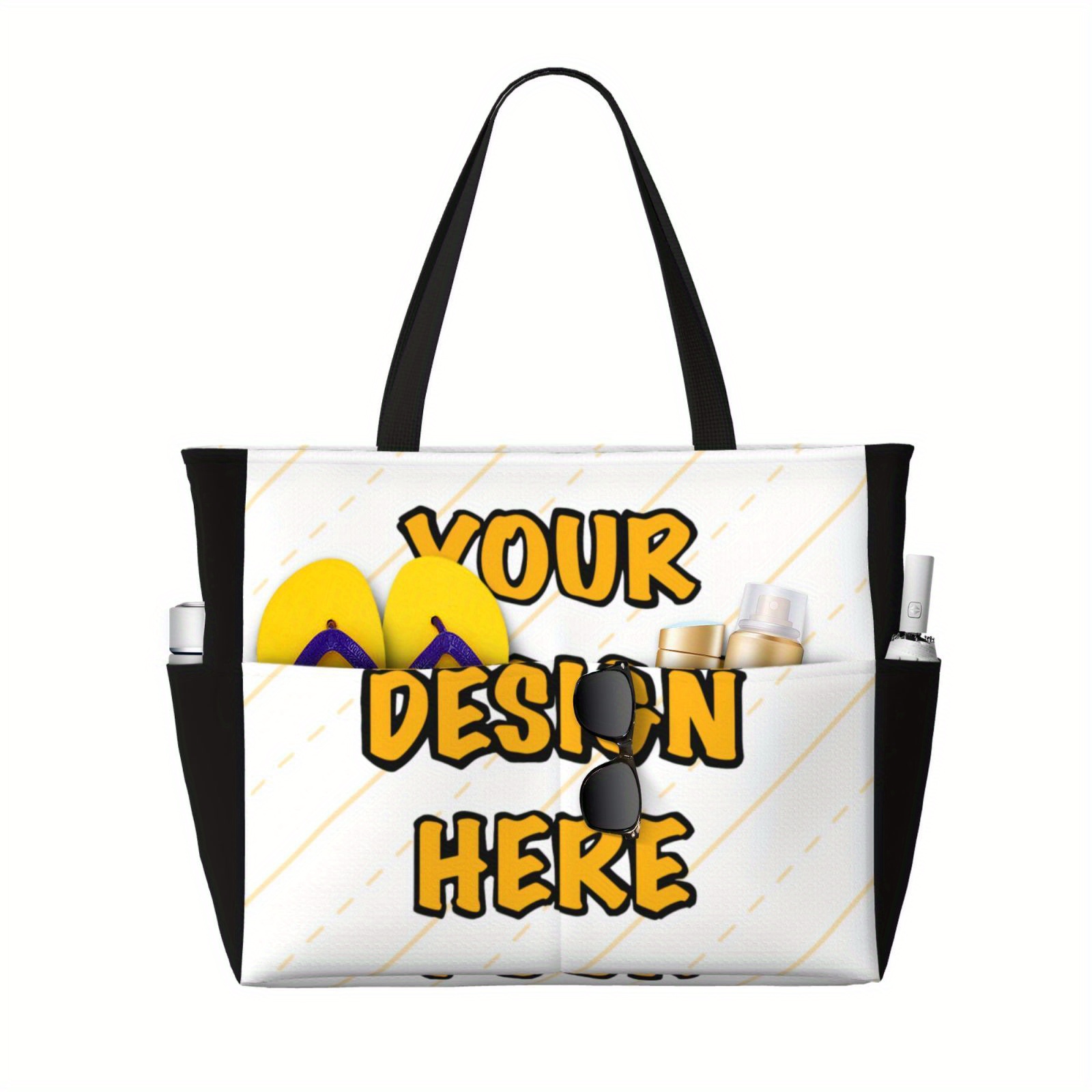 

Customizable Tote Bag For - Personalized Multiple , , Polyester , For Outdoors And