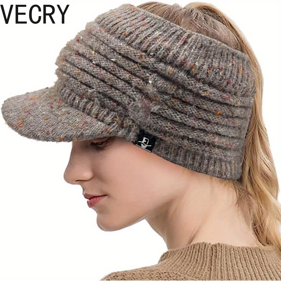 

Vecry Women Cap Tail Messy Bun Ponytail Cap