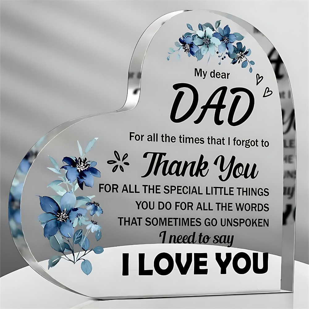 TEMU "acrylic Puzzle Plaque Decoration - Gift For Daughter And Son To Father - Christmas And Thanksgiving Birthday Gift For Father, Room, Office, Coffee Shop Decoration "