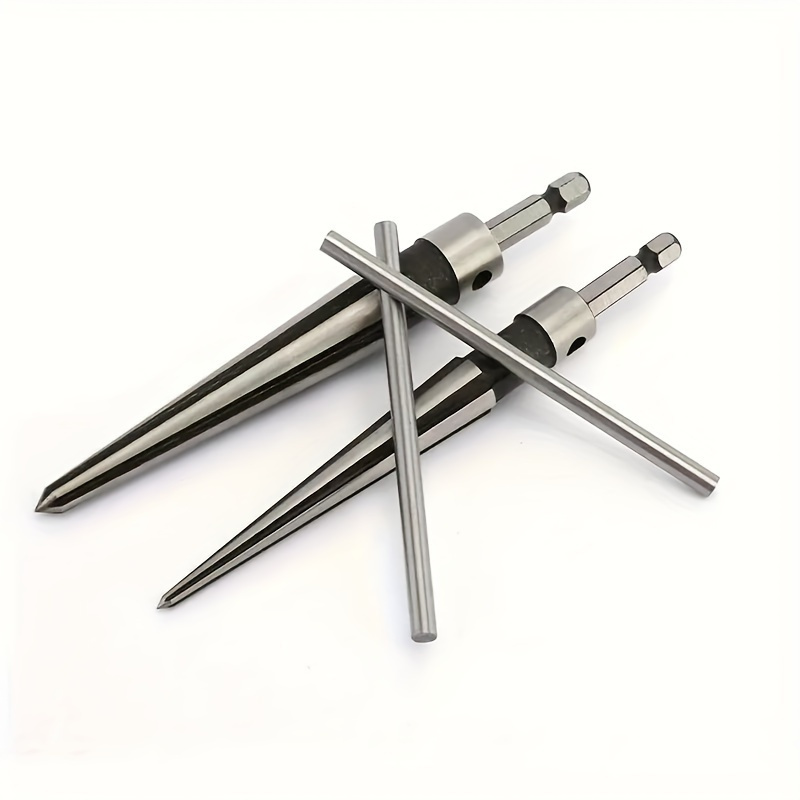 Hexagonal Hole Expander Set - Handheld Cone Drill Bits For Woodworking, Metal & Plastic - Electric Drill Compatible Chamfering Tool Additions
