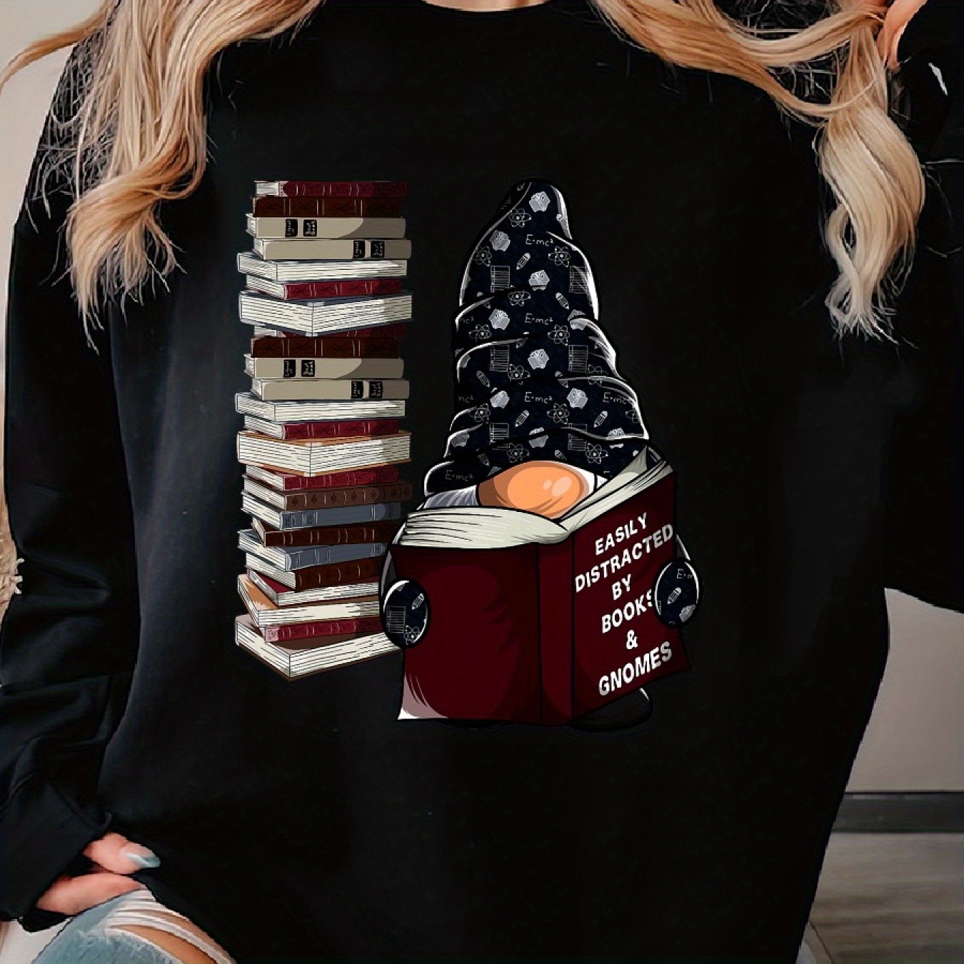 

By Books & Gnomes Sweatshirt, Long Sleeve Sweatshirt For & Fall, Women's Clothing